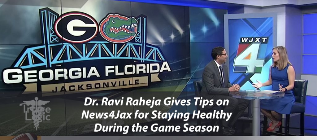 Dr. Ravi Raheja gives Tips on News4Jax for Staying Healthy During Game Season