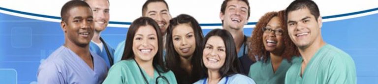 Group of medical call center triage nurses