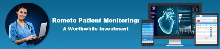 Triage nurse monitoring a patient remotely by evaluating data