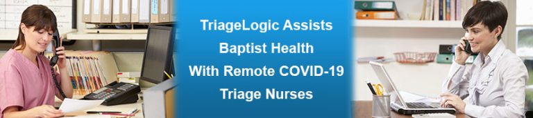 Two triage nurses helping patients with possible COVID-19 symptoms