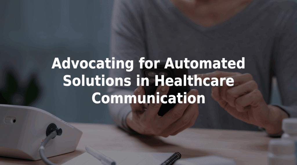 Advocating for automated solutions in healthcare communication.