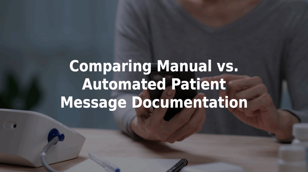 Comparing manual vs. automated patient message documentation.