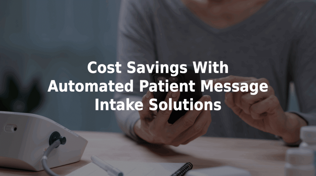 Cost savings with automated patient message intake solutions.